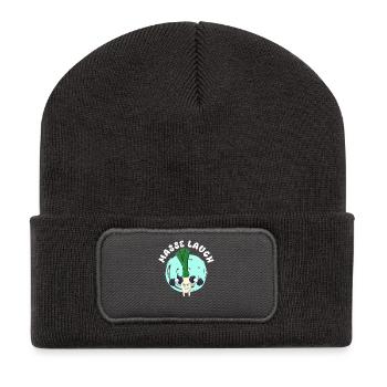 Gym MASS LEEK Musculation Musculation Entraînement Drôle - Beanie recyclé à patch - charbon - Devant