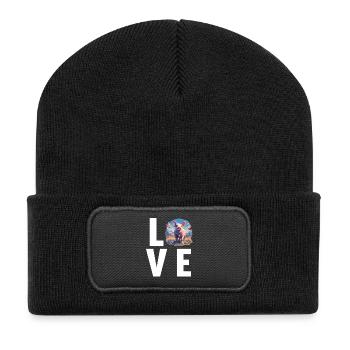 Schweine Schwein - Recycelte Patch Beanie - Schwarz - Vorne