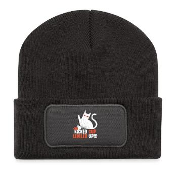 Kaffeeentzug Koffeinfrei Ex-Kaffeetrinker - Recycelte Patch Beanie - Dunkelgrau - Vorne