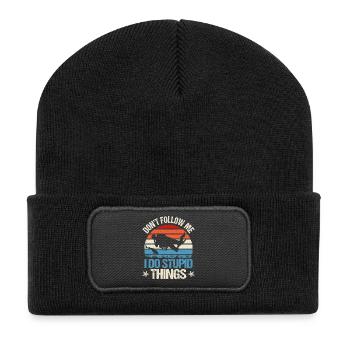 Taucher Tauchen - Recycelte Patch Beanie - Schwarz - Vorne