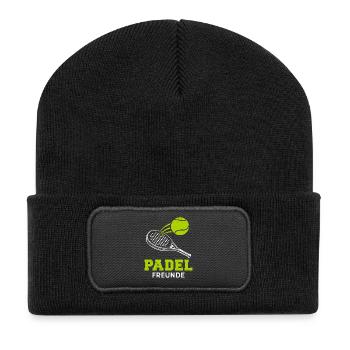 Padel Team PADEL FRIENDS Padel Games Fun - Recycled Patch Beanie - black - Front