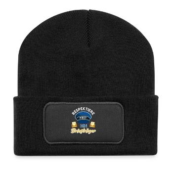 Postman RESPECT MAIL THE POSTMAN FUNNY - Recycled Patch Beanie - black - Front