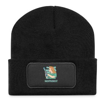 Pflegerin Geschenke Pflege Lustig Krankenpflegerin - Recycelte Patch Beanie - Schwarz - Vorne