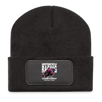 Championnat par équipes de course moto - Beanie recyclé à patch - charbon - Devant