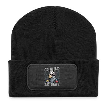 Funny Opossum - Recycelte Patch Beanie - Schwarz - Vorne