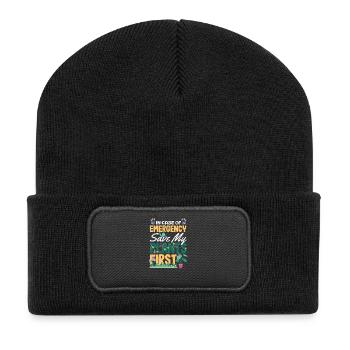 Cadeaux pour les jardins et les amoureux des plantes - Beanie recyclé à patch - noir - Devant
