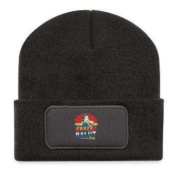 Crazy Balut Lady Philippines - Recycled Patch Beanie - dark grey - Front