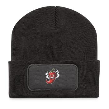 Hot Chili Gardener Design Kawaii Chili Scots - Recycled Patch Beanie - dark grey - Front