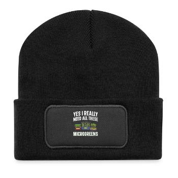  Microgreens Growing System Gardening Kit Sprout - Recycled Patch Beanie - black - Front