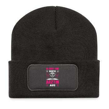 Pflegerin Geschenke Pflege Lustig Krankenpflegerin - Recycelte Patch Beanie - Dunkelgrau - Vorne