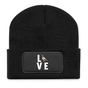 Pigeons Pigeon - Recycled Patch Beanie - black - Front