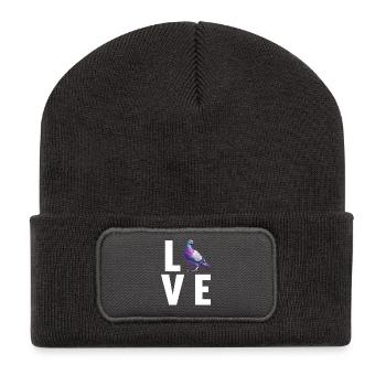 Pigeons Pigeon - Beanie recyclé à patch - charbon - Devant