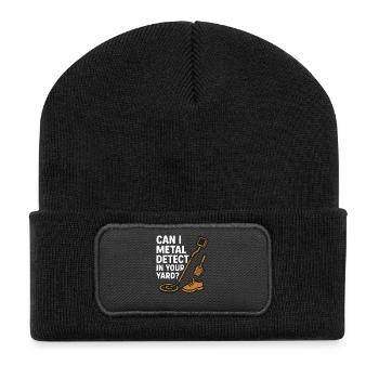 Metal Detect In Your Yard Treasure Hunter - Recycled Patch Beanie - black - Front