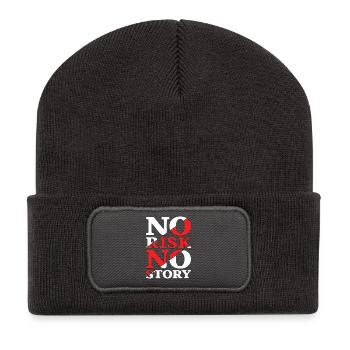 No Risk No Story - Recycled Patch Beanie - dark grey - Front