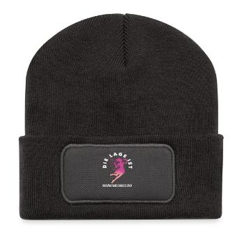The location is drunken Fairy - Recycled Patch Beanie - dark grey - Front