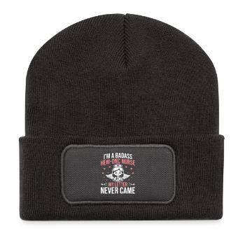  Hematology Nursing Department Hem/Onc Nurse - Recycled Patch Beanie - dark grey - Front