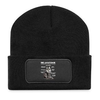 Anatomie du Maine Coon T | Chats en costume de licol Coony - Beanie recyclé à patch - noir - Devant