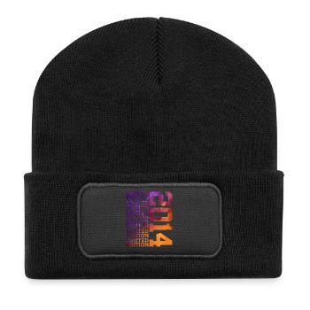 12 Jahre LIMITED EDITION 2014 12. Geburtstag - Recycelte Patch Beanie - Schwarz - Vorne