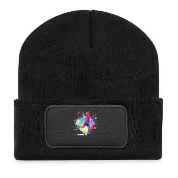 Football, Football, Football, Football, Femme haute en couleur - Beanie recyclé à patch - noir - Devant