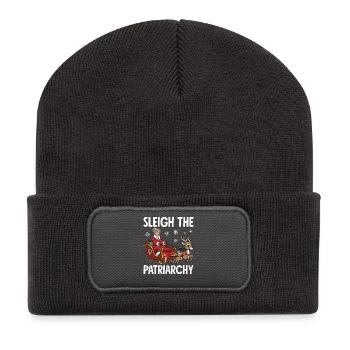 Sleigh The Patriarchy - Recycled Patch Beanie - dark grey - Front