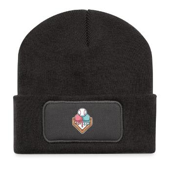 Baseball Eiscreme Home Plate Sommerlaune - Recycled Patch Beanie - dark grey - Front