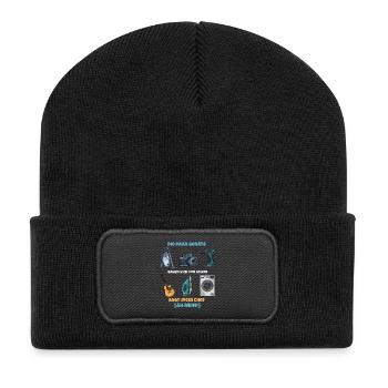 Gadgets Bande: Chef hat Unreht - Recycelte Patch Beanie - Schwarz - Vorne