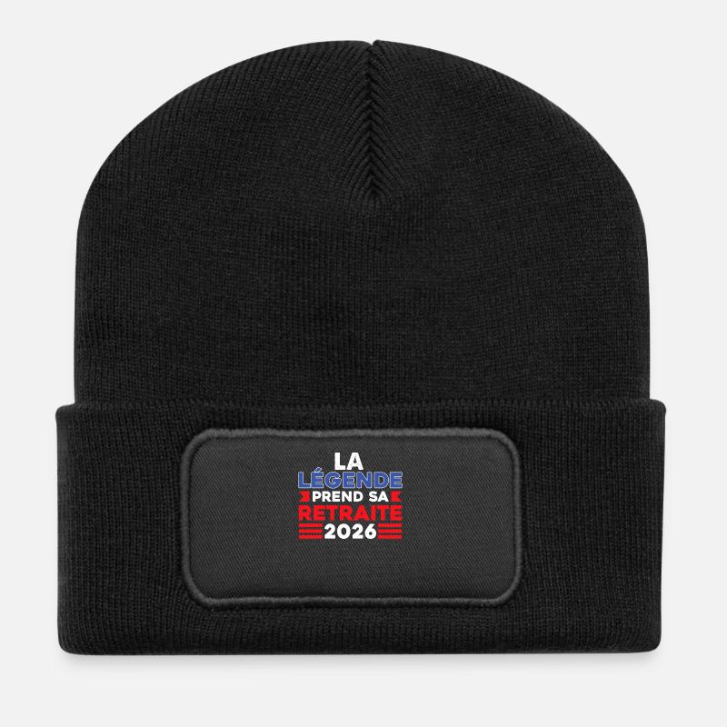 Im Ruhestand 2026 Die Legende geht 2026 in den Ruhestand - Recycelte Patch Beanie - Schwarz