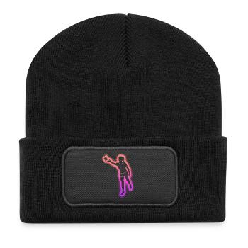 Cornholespieler Kinder Damen Mädchen Cornhole - Recycelte Patch Beanie - Schwarz - Vorne