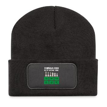 Chess time in leisure time - Recycled Patch Beanie - dark grey - Front