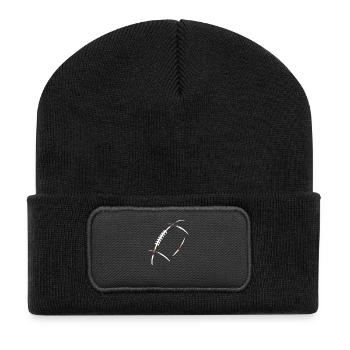 Rugby Ball Burst of Colors - Recycled Patch Beanie - black - Front