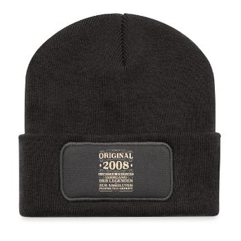 Original 2008 Vintage Vintage Birthday - Recycled Patch Beanie - dark grey - Front