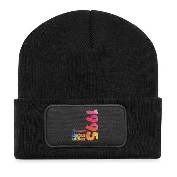 Cadeau D'anniversaire Décembre 1995 Anniversaire - Beanie recyclé à patch - noir - Devant