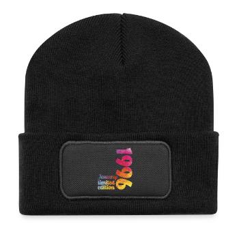 Cadeau D'anniversaire Janvier 1996 Anniversaire  - Beanie recyclé à patch - noir - Devant