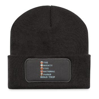 Utah Mighty 5 Nationalparks Tour - Recycelte Patch Beanie - Dunkelgrau - Vorne