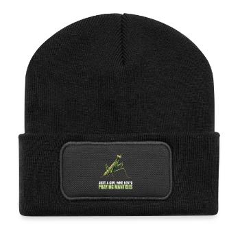 Gottesanbeterinnen Gottesanbeterin - Recycelte Patch Beanie - Schwarz - Vorne