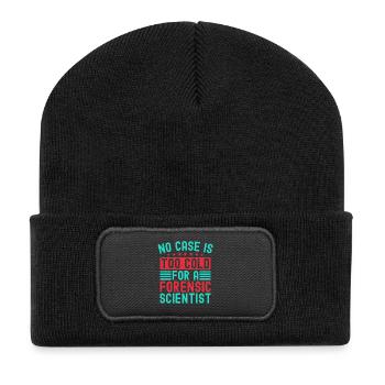 Majeure en sciences forensiques Aucun cas n’est trop froid - Beanie recyclé à patch - noir - Devant