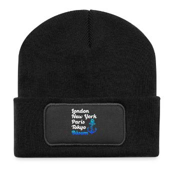Büsumer LONDRES NEW YORK PARIS TOKYO BÜSUM - Beanie recyclé à patch - noir - Devant