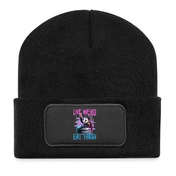 Drôle d’opossum - Beanie recyclé à patch - noir - Devant