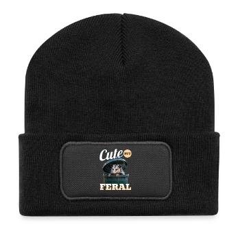 Funny Opossum - Recycelte Patch Beanie - Schwarz - Vorne