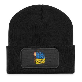 Anti Hobby Horsing Drop The Stick - Recycled Patch Beanie - black - Front