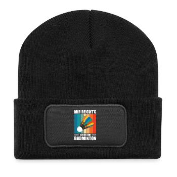 Joueur de badminton offre des tenues de badminton - Beanie recyclé à patch - noir - Devant