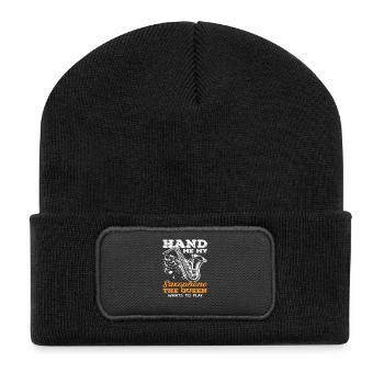 Hand Me My Saxophone Queen Jazz Jazz-saxophonist - Recycelte Patch Beanie - Schwarz - Vorne