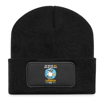 North Sea holiday FOR ME A BEER AND TAXI TO - Recycled Patch Beanie - black - Front