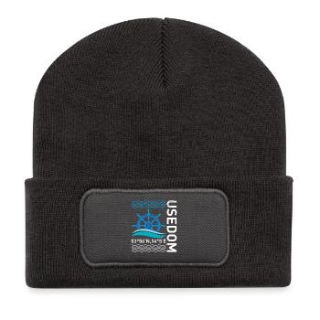 Île USEDOM Mer Baltique Vacances d’Usedom - Beanie recyclé à patch - charbon - Devant