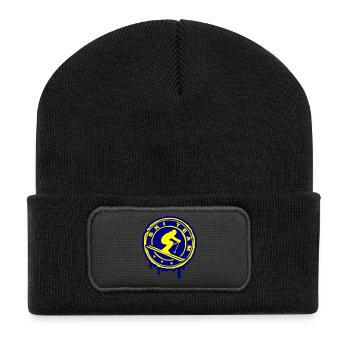 Ski Team  - Recycelte Patch Beanie - Schwarz - Vorne