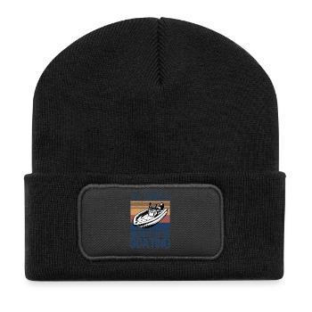 J’adore la navigation de bateau à moteur Capitaine - Beanie recyclé à patch - noir - Devant