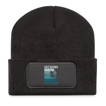 Cadeaux de bloc Escaladeur Escalader Boulderer - Beanie recyclé à patch - charbon - Devant