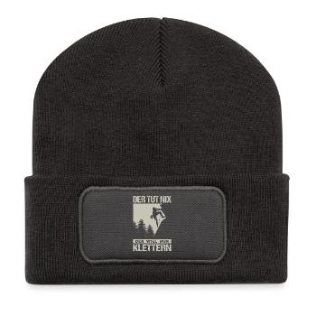 Cadeaux de bloc Escaladeur Escalader Boulderer - Beanie recyclé à patch - charbon - Devant