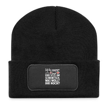 I'm Dressed At Desk Home Office Office - Recycled Patch Beanie - black - Front