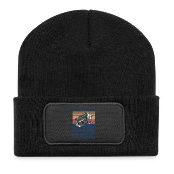 Je ne suis pas vieux, je suis un classique cassette cassette 70s, 80s, 80s - Beanie recyclé à patch - noir - Devant